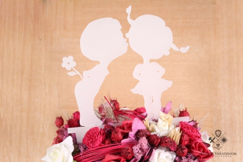 Cake topper baiat si fata S